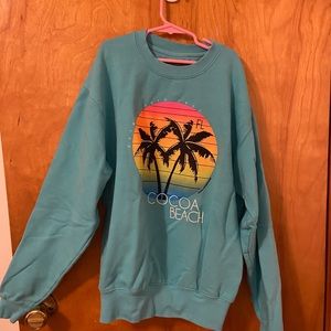 Blue cocoa beach crew neck